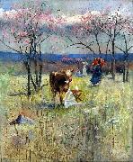 Charles conder An Early Taste for Literature oil painting